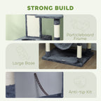 81-Inch Multi-Level Cat Tree with Condo & Hammocks