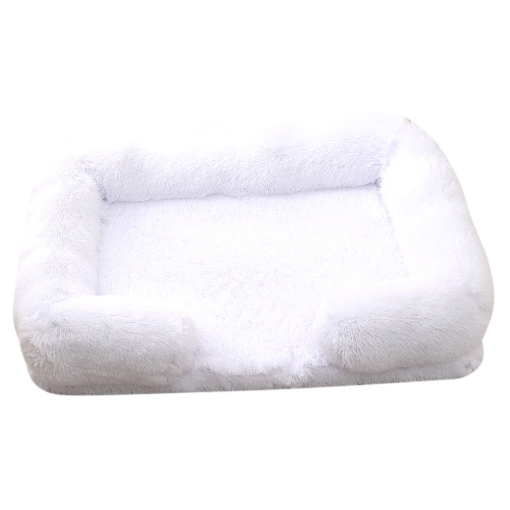 Fluffy Calming Donut Dog Bed