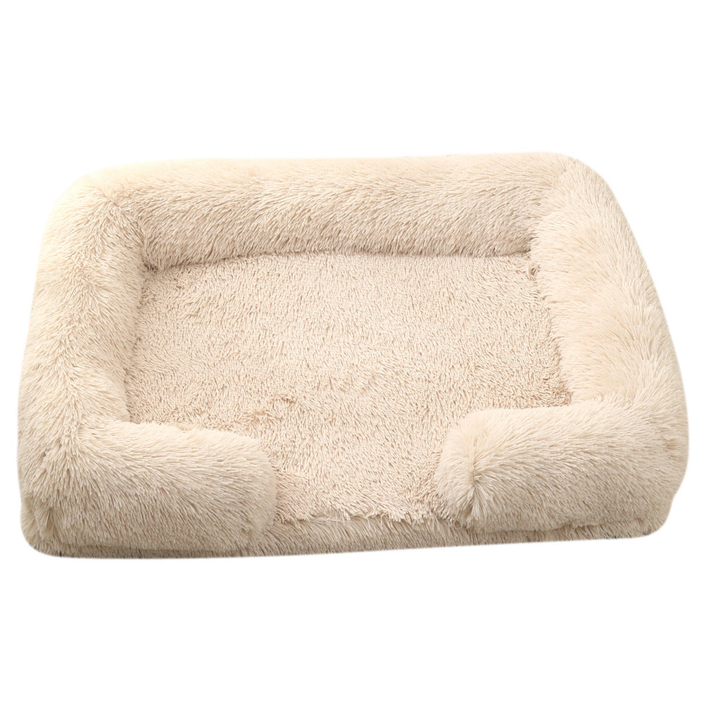 Fluffy Calming Donut Dog Bed