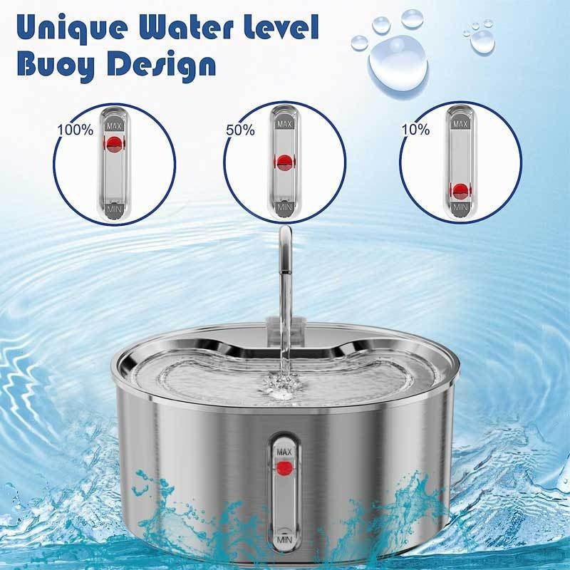 Distributeur d'eau automatique en acier inoxydable pour chat