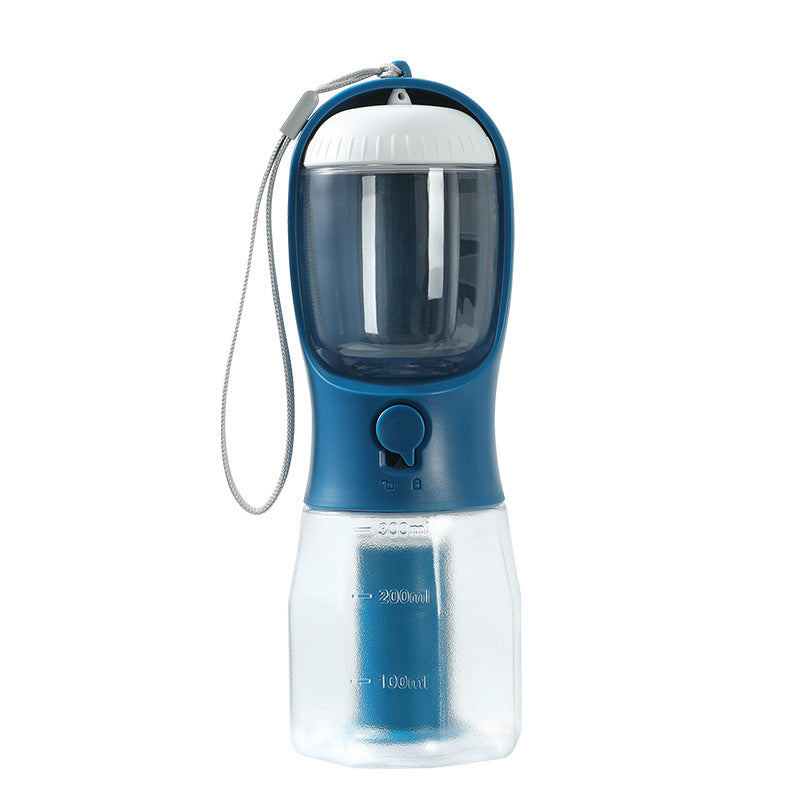 Tasse à Eau pour Chien, Distributeur de Nourriture et Sacs à Déjections Canines, Tasse Multifonctionnelle Portable Trois-en-un pour Animaux de Compagnie