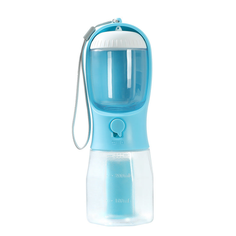 Tasse à Eau pour Chien, Distributeur de Nourriture et Sacs à Déjections Canines, Tasse Multifonctionnelle Portable Trois-en-un pour Animaux de Compagnie