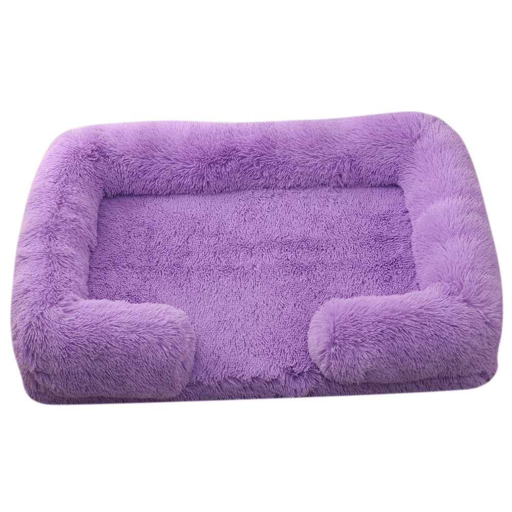Fluffy Calming Donut Dog Bed
