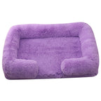 Fluffy Calming Donut Dog Bed