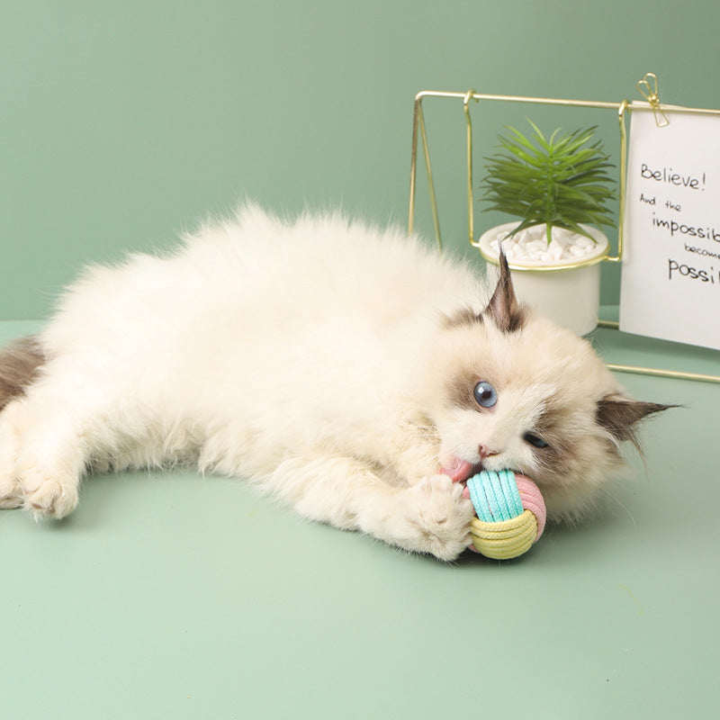 Handmade Wool Cat Play Ball