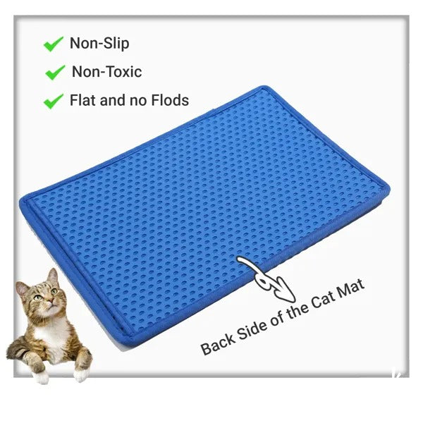 Tapis de litière pour chat - Tapis de récupération de litière