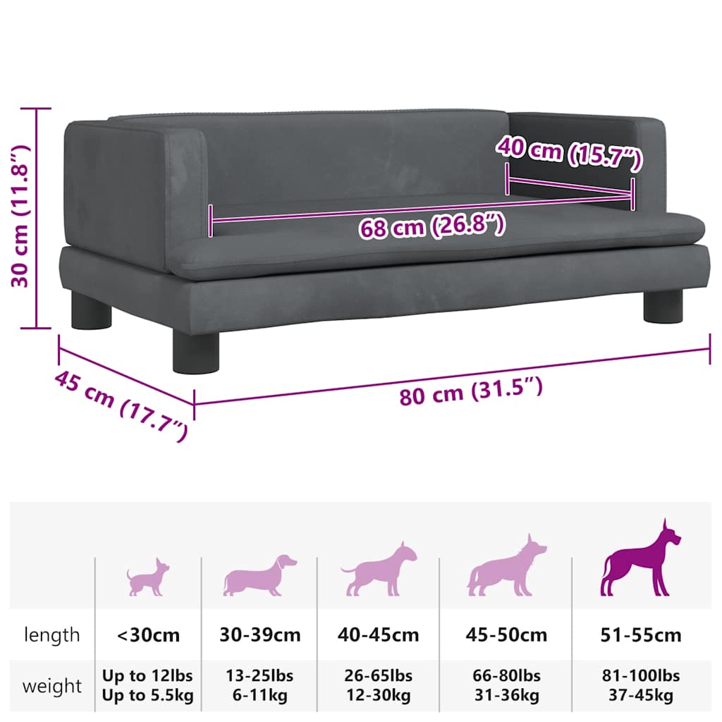 Dog Bed 80x Velvet