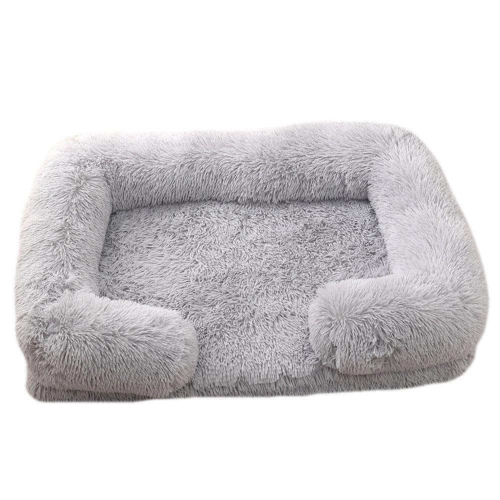 Fluffy Calming Donut Dog Bed