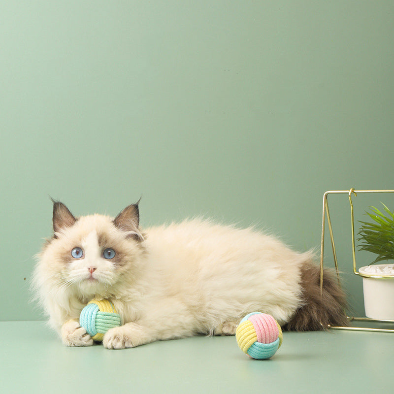 Handmade Wool Cat Play Ball