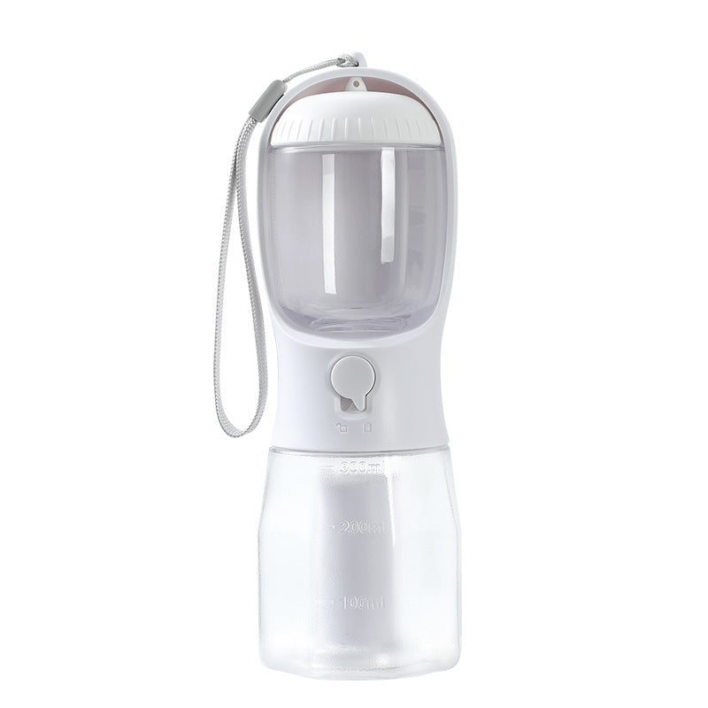 Tasse à Eau pour Chien, Distributeur de Nourriture et Sacs à Déjections Canines, Tasse Multifonctionnelle Portable Trois-en-un pour Animaux de Compagnie