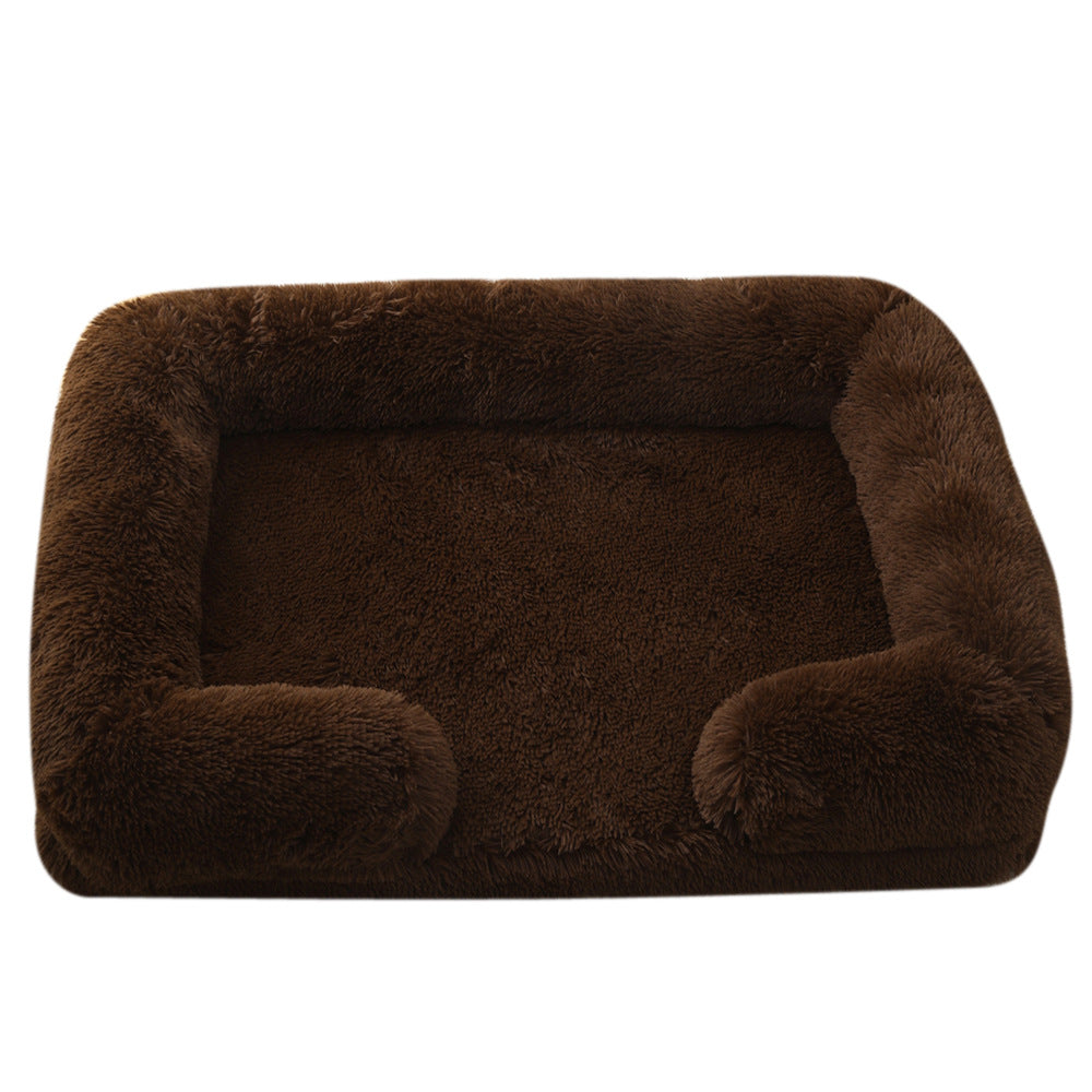 Fluffy Calming Donut Dog Bed