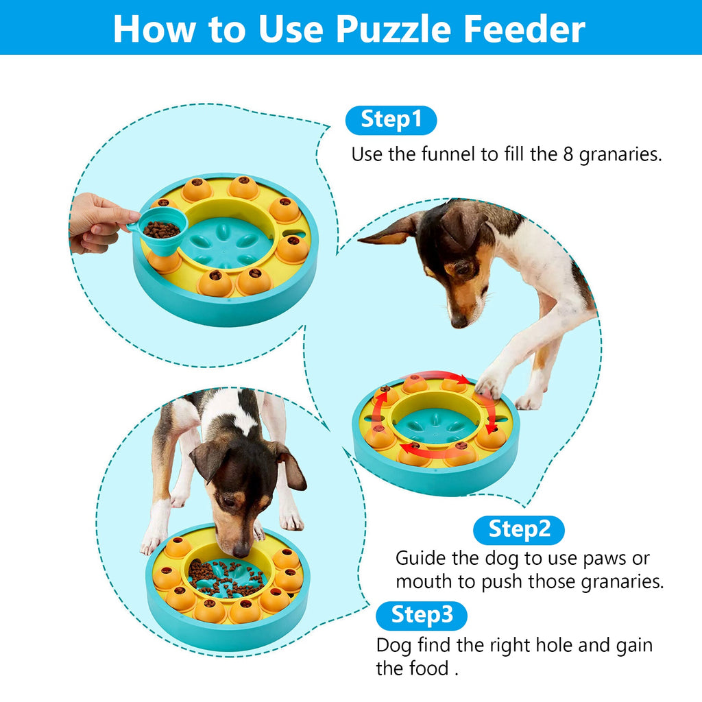 Interactive Slow Feeder Puzzle Bowl