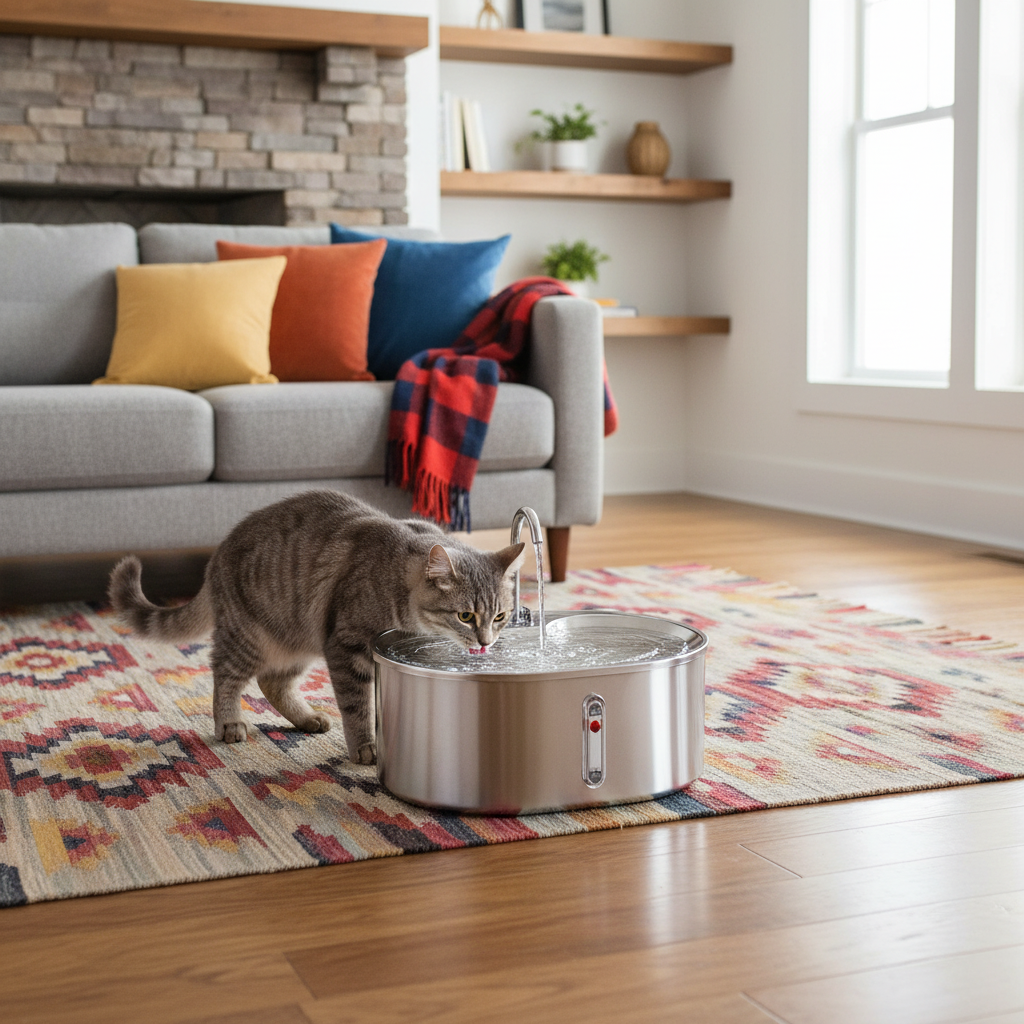 Cat Water Fountain - Hero Style