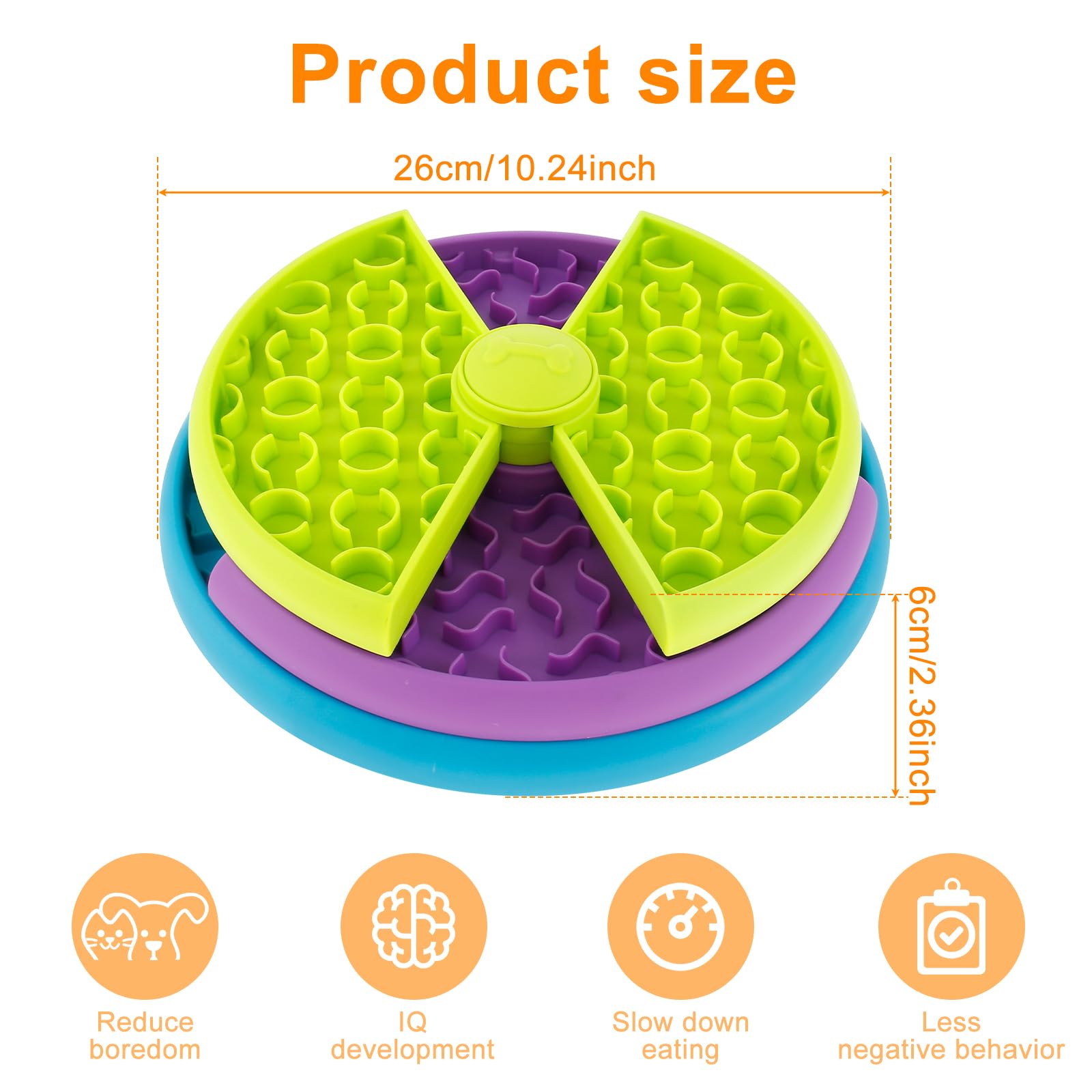 3-in-1 Slow Feeder Puzzle Bowl