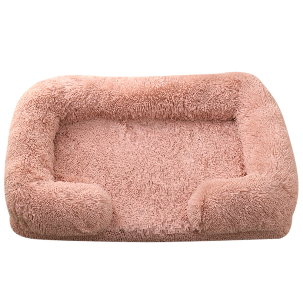 Fluffy Calming Donut Dog Bed