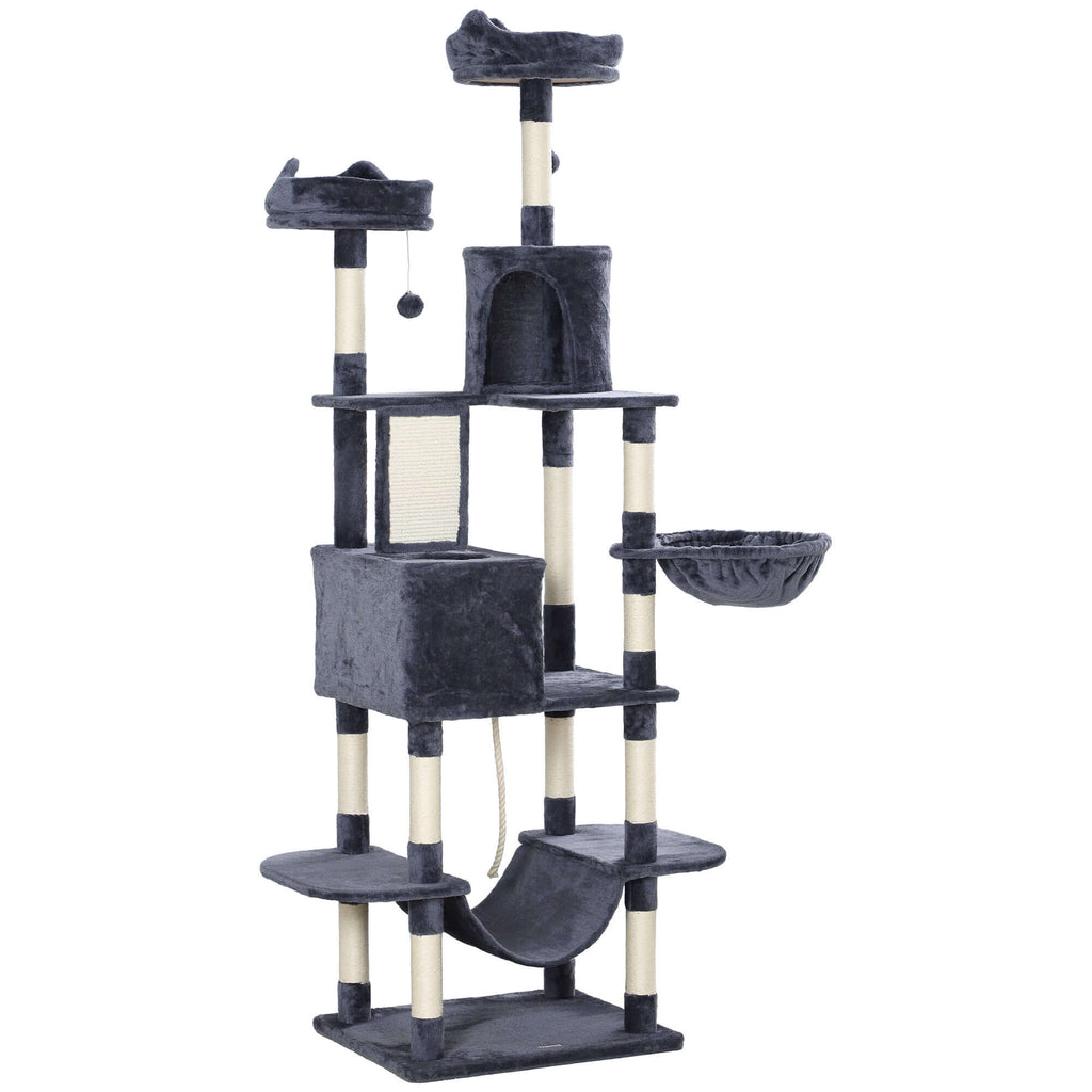 81-Inch Multi-Level Cat Tree with Condo & Hammocks